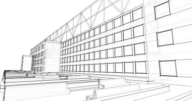 soyut mimari duvar kağıdı tasarımı, dijital konsept arkaplan