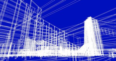 soyut mimari duvar kağıdı tasarımı, dijital konsept arkaplan