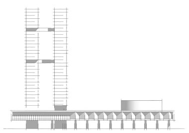 Mimari sanat konseptinde soyut çizgiler, minimum geometrik şekiller. 