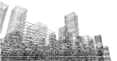 soyut mimari duvar kağıdı tasarımı, dijital konsept arkaplan