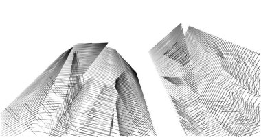 soyut mimari duvar kağıdı tasarımı, dijital konsept arkaplan