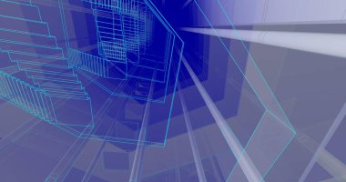 soyut mimari duvar kağıdı tasarımı, dijital konsept arkaplan