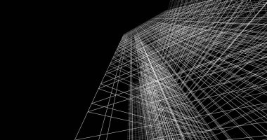 soyut mimari duvar kağıdı tasarımı, dijital konsept arkaplan