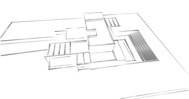 soyut mimari duvar kağıdı tasarımı, dijital konsept arkaplan