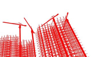soyut mimari duvar kağıdı tasarımı, dijital konsept arkaplan