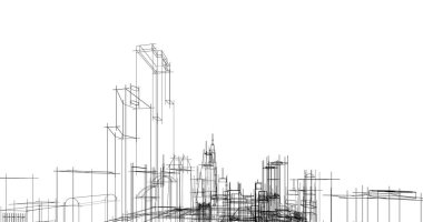 soyut mimari duvar kağıdı tasarımı, dijital konsept arkaplan