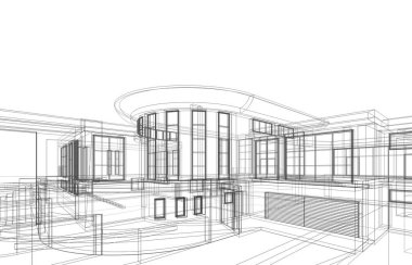 soyut mimari duvar kağıdı tasarımı, dijital konsept arkaplan