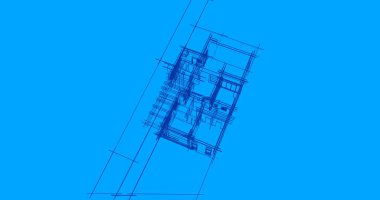 Mimari sanat konseptinde soyut çizgiler, minimum geometrik şekiller. 