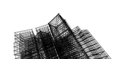 soyut mimari duvar kağıdı tasarımı, dijital konsept arkaplan