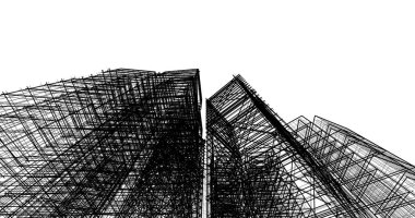 soyut mimari duvar kağıdı tasarımı, dijital konsept arkaplan