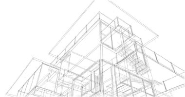 soyut mimari duvar kağıdı tasarımı, dijital konsept arkaplan