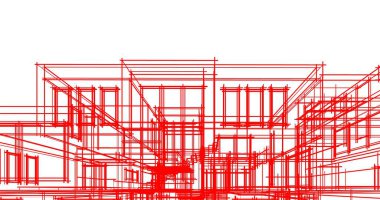 soyut mimari duvar kağıdı tasarımı, dijital konsept arkaplan