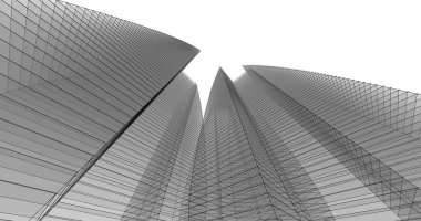 soyut mimari duvar kağıdı tasarımı, dijital konsept arkaplan