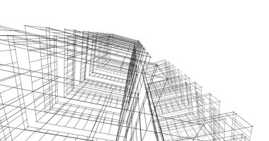 soyut mimari duvar kağıdı tasarımı, dijital konsept arkaplan