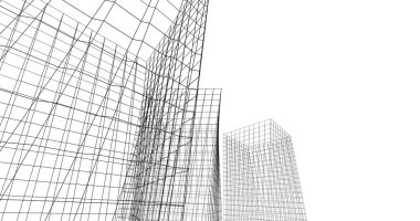 soyut mimari duvar kağıdı tasarımı, dijital konsept arkaplan