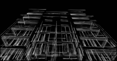 soyut mimari duvar kağıdı tasarımı, dijital konsept arkaplan