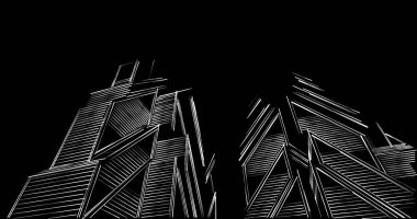 soyut mimari duvar kağıdı tasarımı, dijital konsept arkaplan