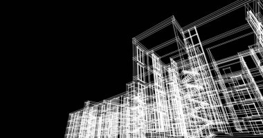 soyut mimari duvar kağıdı tasarımı, dijital konsept arkaplan