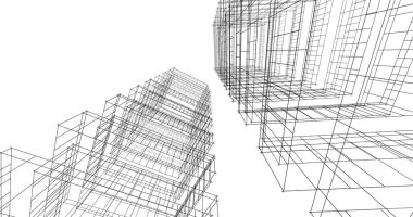 soyut mimari duvar kağıdı tasarımı, dijital konsept arkaplan