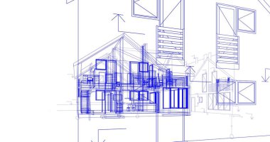 soyut mimari duvar kağıdı tasarımı, dijital konsept arkaplan