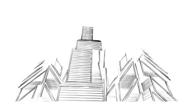 soyut mimari duvar kağıdı tasarımı, dijital konsept arkaplan