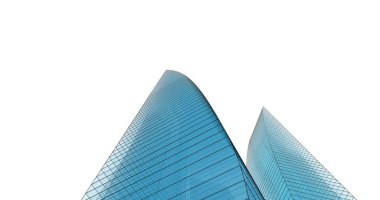 Arkaplanda mimari bina 3d illüstrasyon