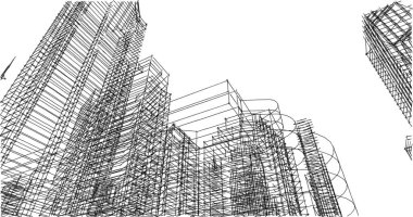soyut mimari duvar kağıdı tasarımı, dijital konsept arkaplan