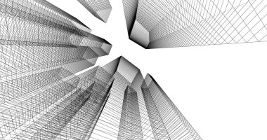 soyut mimari duvar kağıdı tasarımı, dijital konsept arkaplan