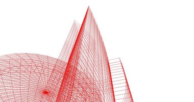 soyut mimari duvar kağıdı tasarımı, dijital konsept arkaplan