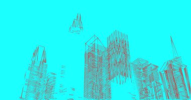 soyut mimari duvar kağıdı tasarımı, dijital konsept arkaplan