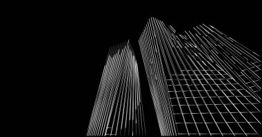 soyut mimari duvar kağıdı tasarımı, dijital konsept arkaplan