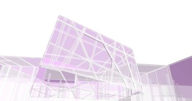 soyut mimari duvar kağıdı tasarımı, dijital konsept arkaplan