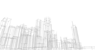 soyut mimari duvar kağıdı tasarımı, dijital konsept arkaplan