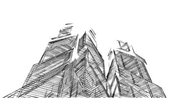 soyut mimari duvar kağıdı tasarımı, dijital konsept arkaplan