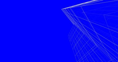 Mimari sanat konseptinde soyut çizgiler, minimum geometrik şekiller. 