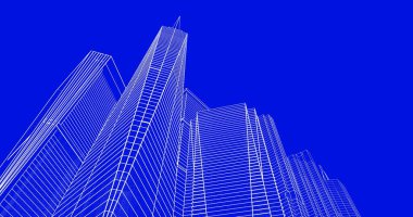 soyut mimari duvar kağıdı tasarımı, dijital konsept arkaplan