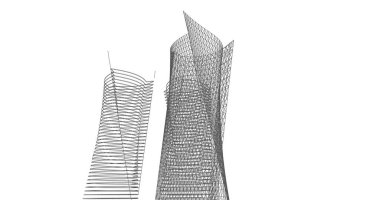 soyut mimari duvar kağıdı tasarımı, dijital konsept arkaplan