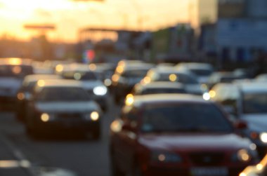 Bulanık şehir manzarası, soyut arkaplan 