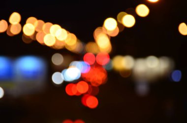 Bulanık şehir. Renkli soyut arkaplan