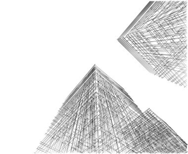 soyut mimari duvar kağıdı tasarımı, dijital konsept arkaplan