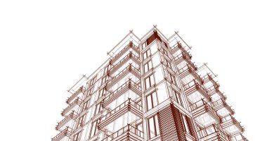 soyut mimari duvar kağıdı tasarımı, dijital konsept arkaplan