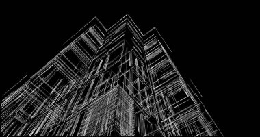 soyut mimari duvar kağıdı tasarımı, dijital konsept arkaplan