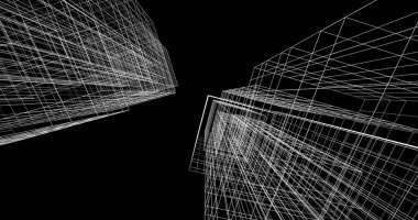 soyut mimari duvar kağıdı tasarımı, dijital konsept arkaplan