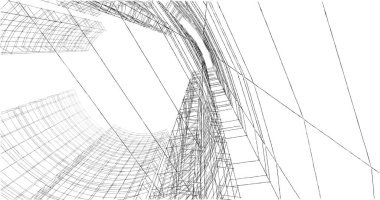 soyut mimari duvar kağıdı tasarımı, dijital konsept arkaplan