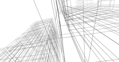 soyut mimari duvar kağıdı tasarımı, dijital konsept arkaplan