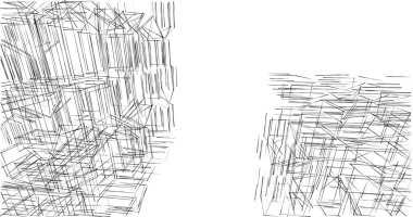 soyut mimari duvar kağıdı tasarımı, dijital konsept arkaplan