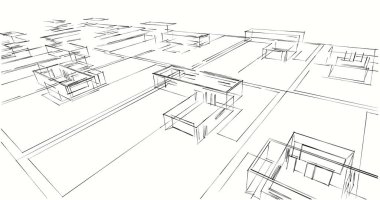 soyut mimari duvar kağıdı tasarımı, dijital konsept arkaplan