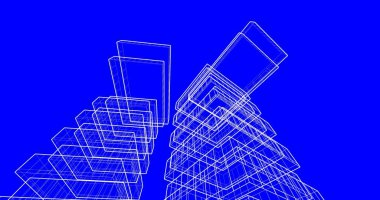 soyut mimari duvar kağıdı tasarımı, dijital konsept arkaplan