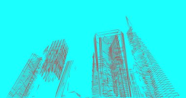 soyut mimari duvar kağıdı tasarımı, dijital konsept arkaplan