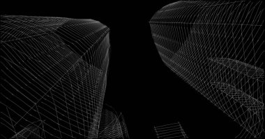 soyut mimari duvar kağıdı tasarımı, dijital konsept arkaplan